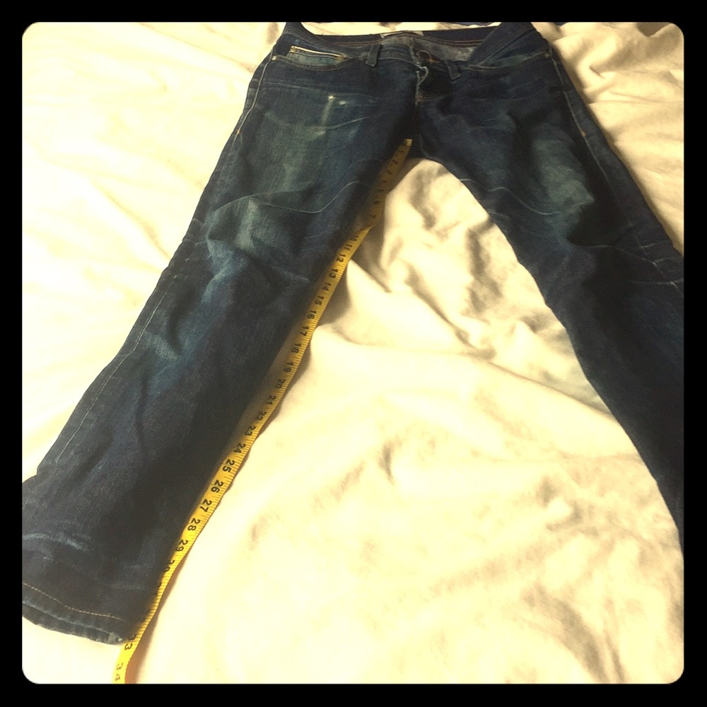 Men’s naked and famous weathered jeans sz 30